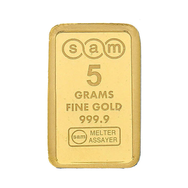 SAM 5 Grams Gold Bar 999.9 Purity - FKJGBR24K2311