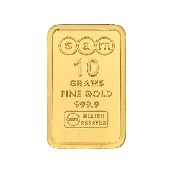 SAM 10 Grams Gold Bar 999.9 Purity - FKJGBR24K2312