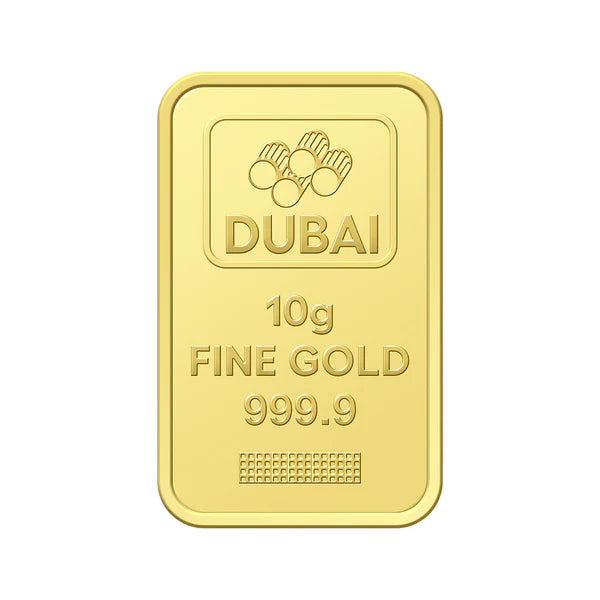 Dubai 10 Grams Pure 999.9 Fine Gold Bar - FKJGBR24K2222