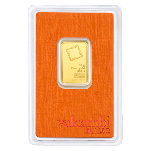 Valcambi Suisse 10g Fine Gold 999.9 Purity 24KT - FKJGBR24K6064