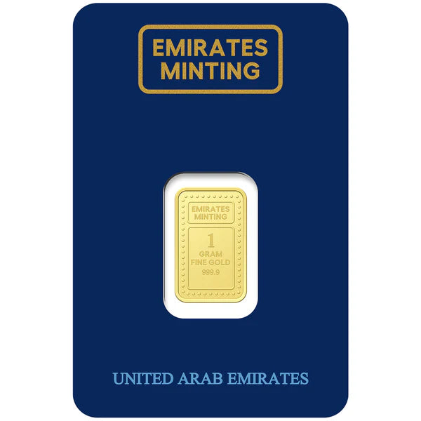 Emirates Minting 1 Gram 999.9 Purity Gold Bar - FKJGBR24K2247