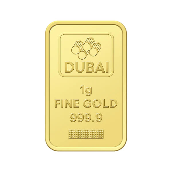 Dubai 1 Gram Pure 999.9 Fine Gold Bar - FKJGBR24K2240