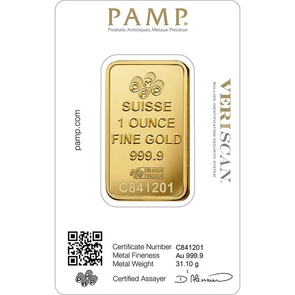 Pamp Suisse Queen Fortuna 1 Ounce Gold Bar 24KT - FKJGBR24K2168