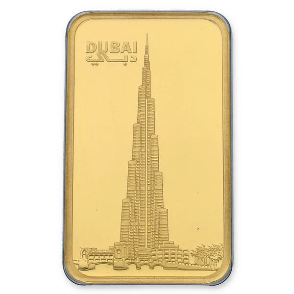 Emirates Minting 1 Ounce Burj Khalifa Gold Bar 999.9 Purity - FKJGBR24K2294