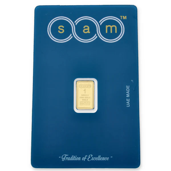 SAM 1 Gram Gold Bar 999.9 Purity - FKJGBR24K2309