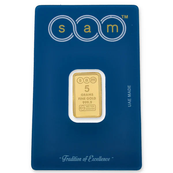 SAM 5 Grams Gold Bar 999.9 Purity - FKJGBR24K2311