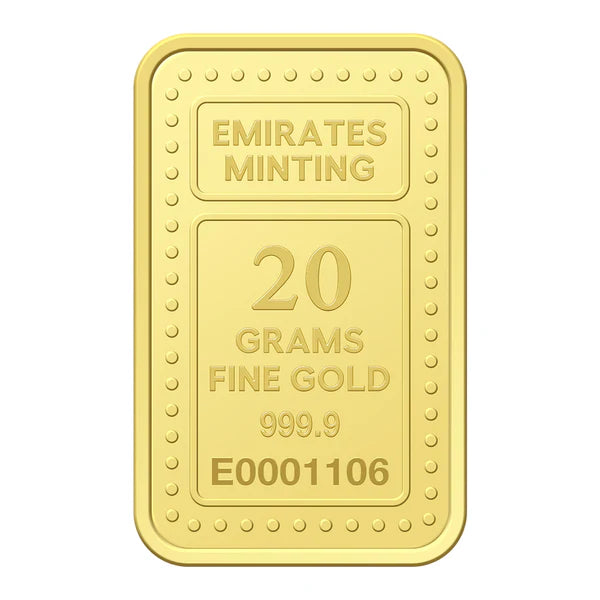 Emirates Minting 20 Grams 999.9 Purity Gold Bar - FKJGBR24K2254