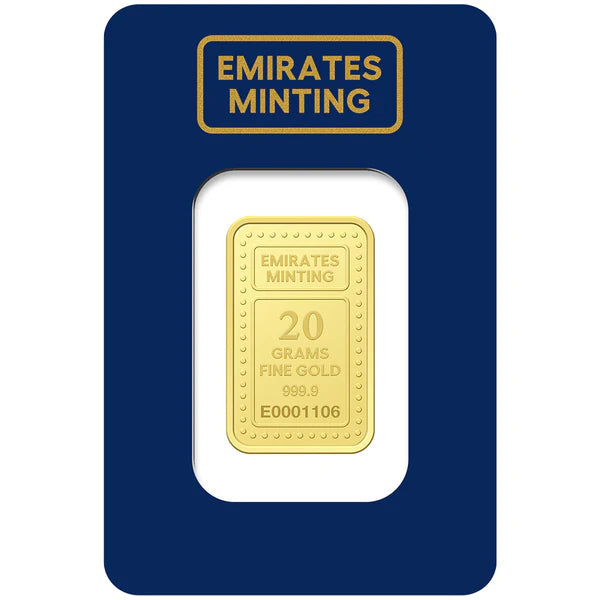 Emirates Minting 20 Grams 999.9 Purity Gold Bar - FKJGBR24K2254