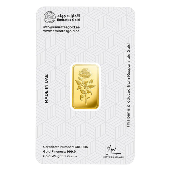 Emirates 5 Grams 999.9 Purity Gold Bar - FKJGBR24K2197