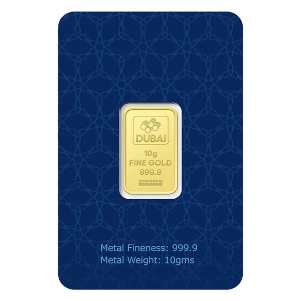 Dubai 10 Grams Pure 999.9 Fine Gold Bar - FKJGBR24K2222