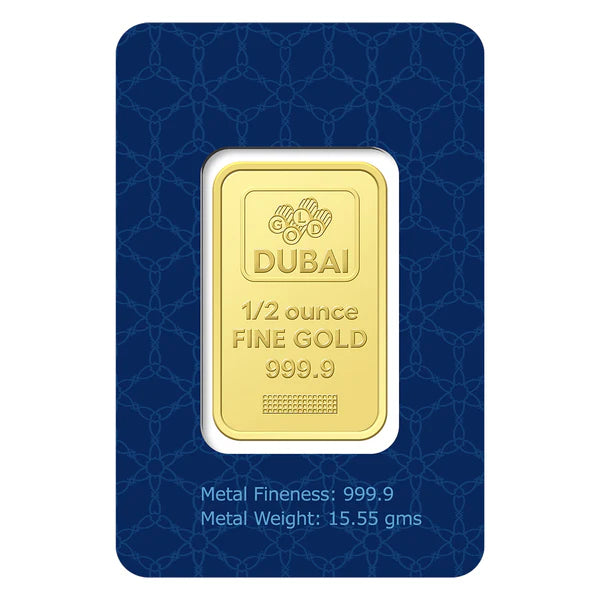 Dubai 0.5 Ounce Pure 999.9 Fine Gold Bar - FKJGBR24K2283