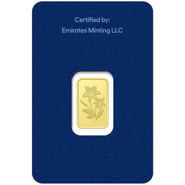 Emirates Minting 1 Gram 999.9 Purity Gold Bar - FKJGBR24K2247