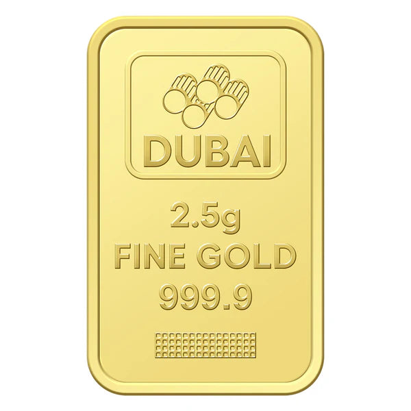 Dubai 2.5 Grams Pure 999.9 Fine Gold Bar - FKJGBR24K2241