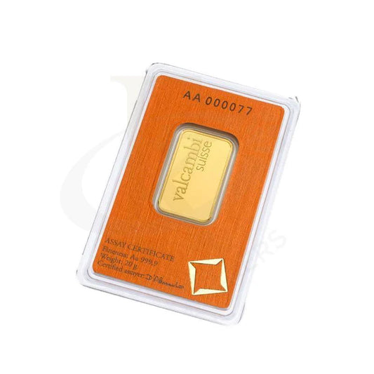 Valcambi Suisse 20 Grams Gold Bar 24KT - FKJGBR24K2172