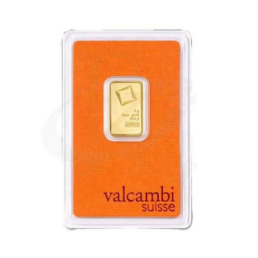 Valcambi Suisse 5 Grams Gold Bar 24KT - FKJGBR24K2170